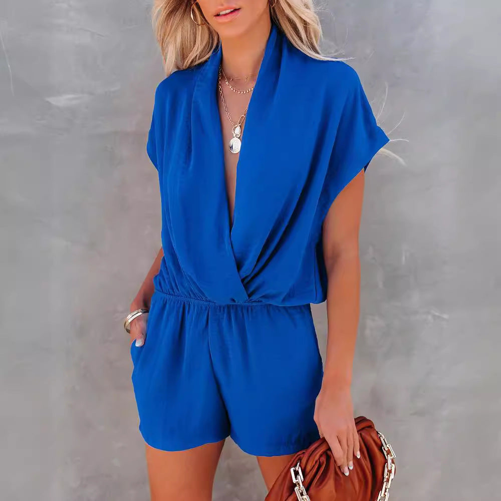 YL987 New Sexy V-neck Loose Casual Jumpsuit For Spring And Summer
