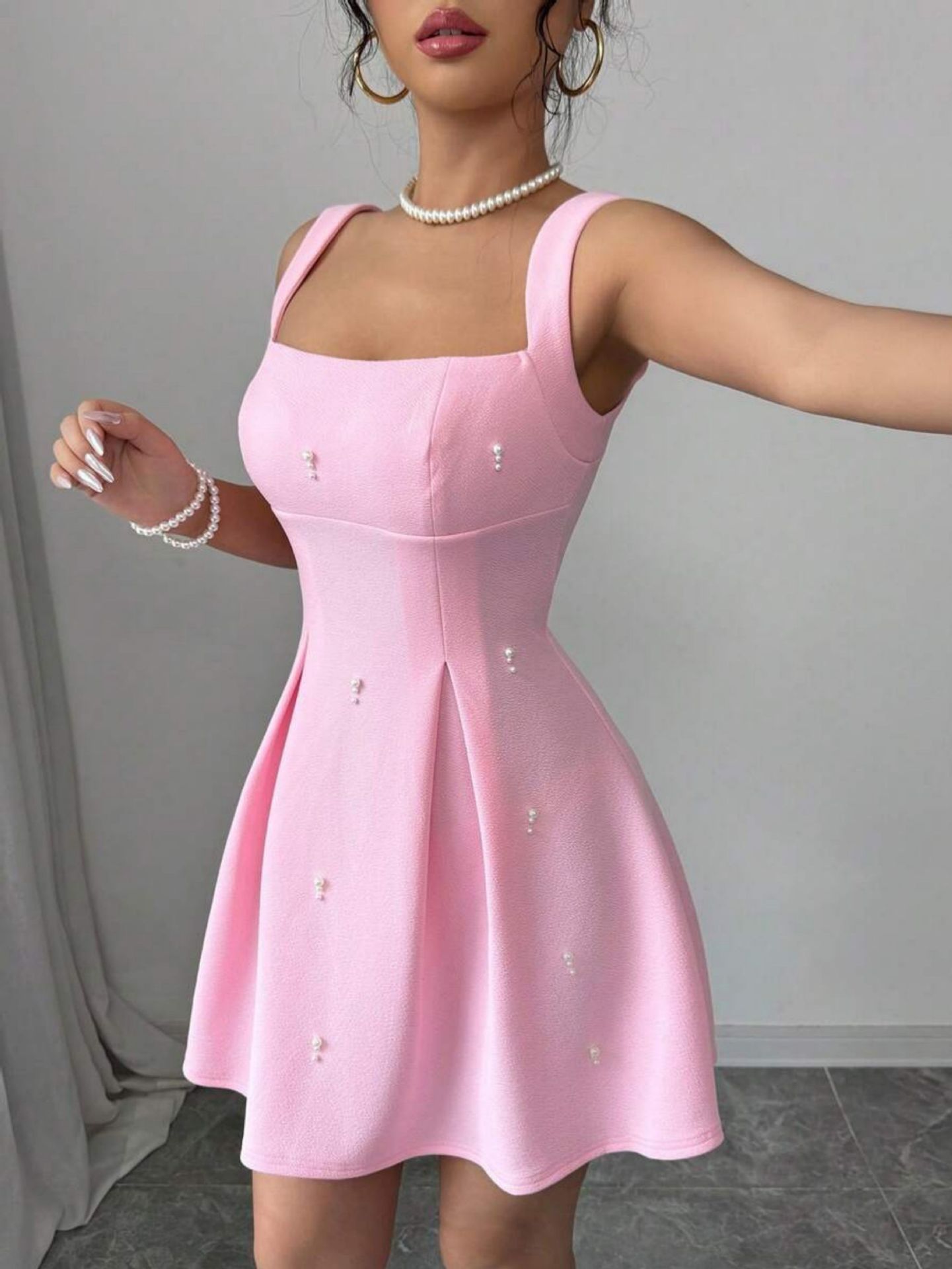 Suspender Dress Waist-tight Slimming A- Line Skirt