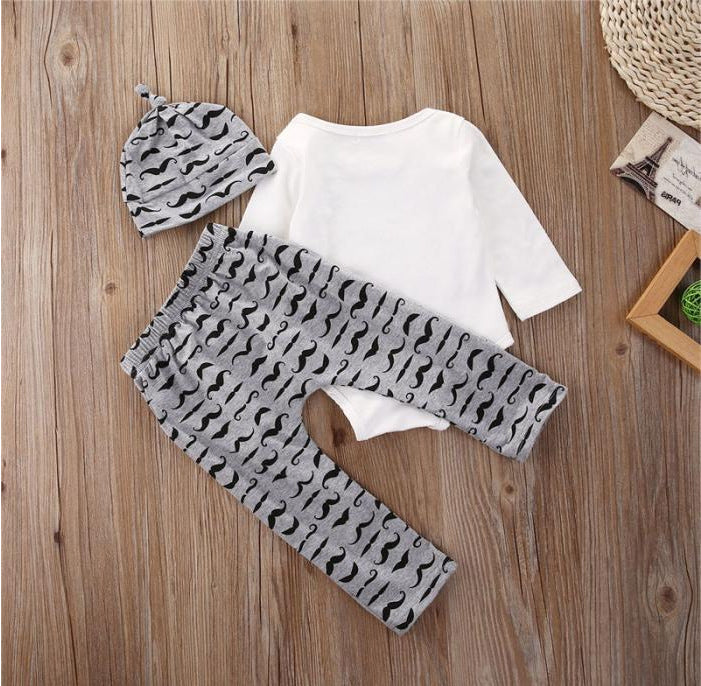 New Baby Long Sleeve Three-piece Suit