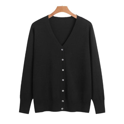 Autumn And Winter New V-neck Knitwear Long-sleeved Cardigan