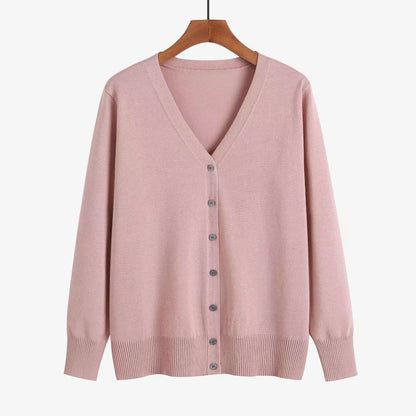 Autumn And Winter New V-neck Knitwear Long-sleeved Cardigan