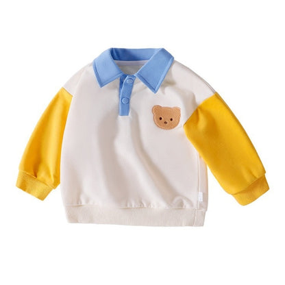 Baby Clothing Spring And Autumn Clothing Top Lapel
