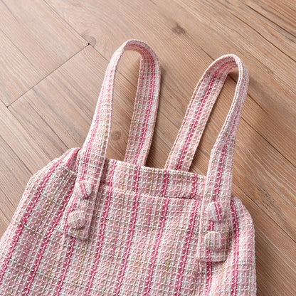 Season Skirt Set Two Pieces Long Sleeve Check Korean Version