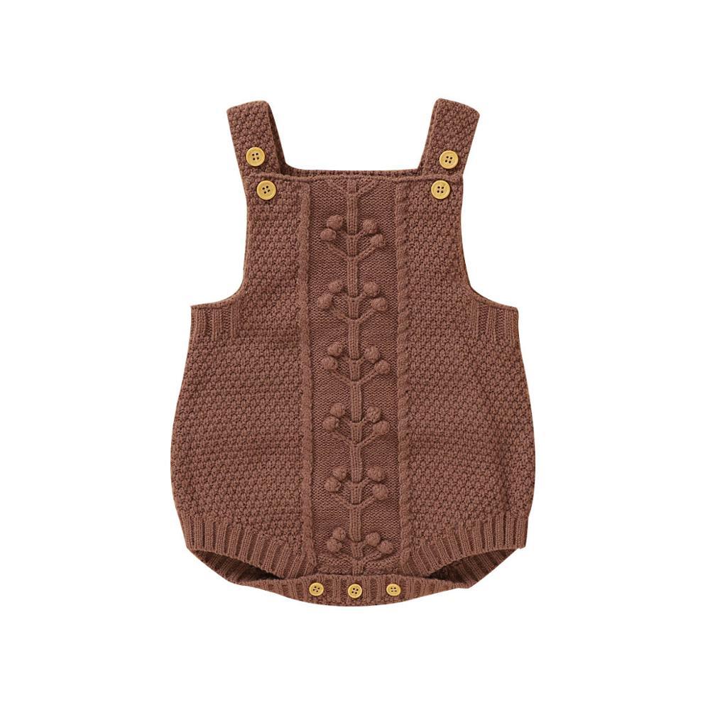 Vest Knitted Wool Handmade Bubble Ball Triangle Romper