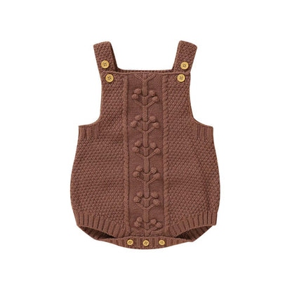 Vest Knitted Wool Handmade Bubble Ball Triangle Romper