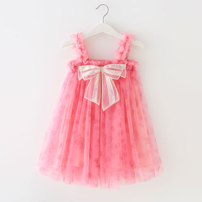 Girls Fashion Personality Mesh Dress Sling