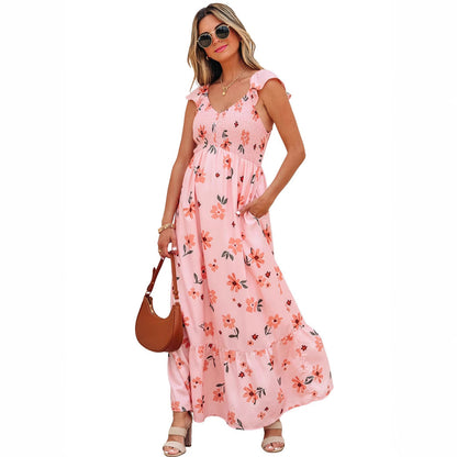 Women's Long Dress Summer New V-neck Dress