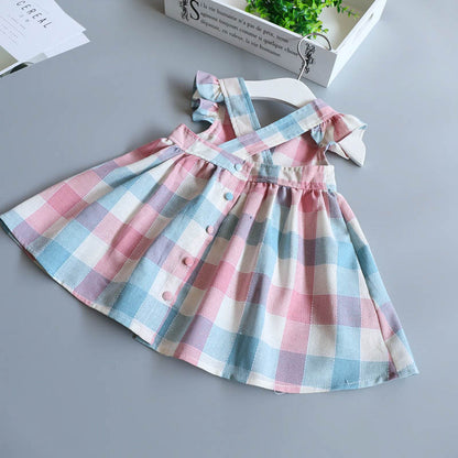 Casual Girls Plaid Children's Skirt