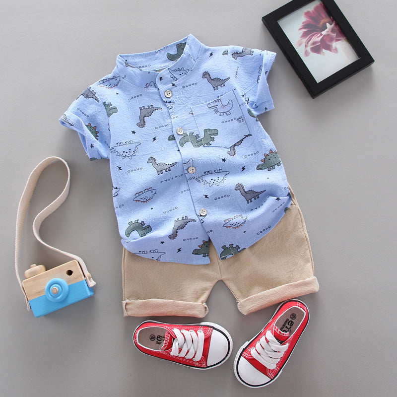Baby Boy Short Sleeve Suit Personality Shirt Shorts Wholesale