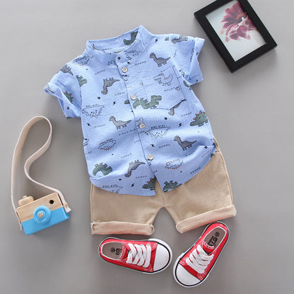 Baby Boy Short Sleeve Suit Personality Shirt Shorts Wholesale