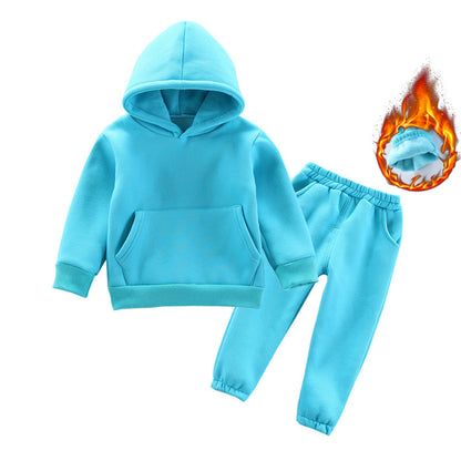 Fashion Hooded Sweatshirt Two-piece Pants
