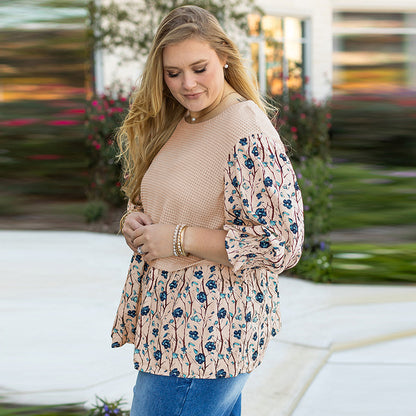 Autumn New Pullover Long Sleeve Top Women's Pleated Multi-color