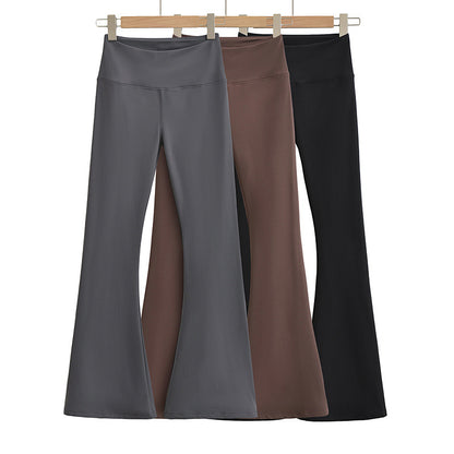 Thickened Sanded Fabric Yoga Bell-bottom Pants Women