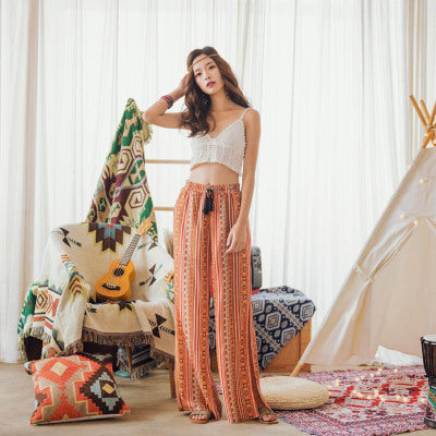 Bohemian split trousers