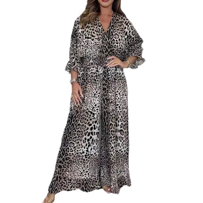 Women's Fashion Leopard Print Casual Jumpsuit