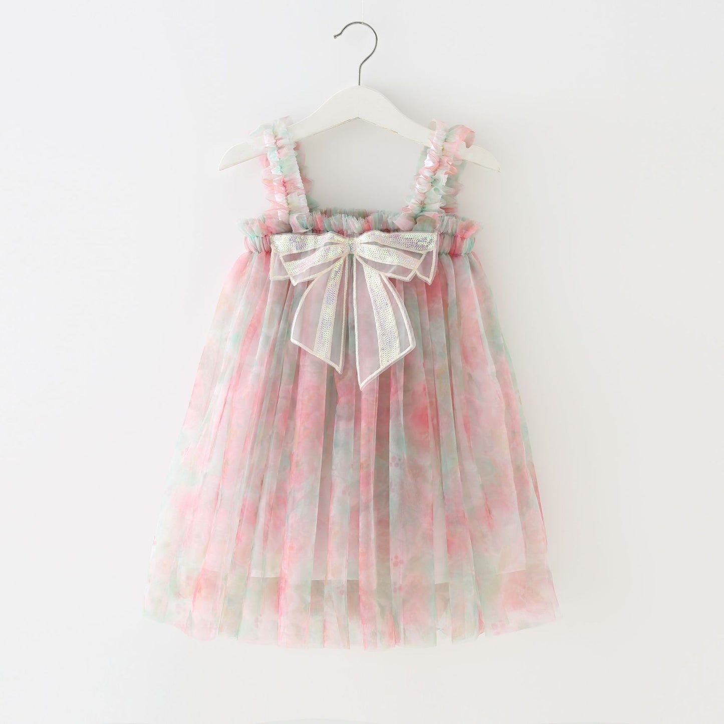 Girls Fashion Personality Mesh Dress Sling