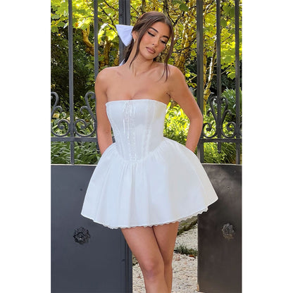 Slim Fit Backless Sexy Tube Top Dress