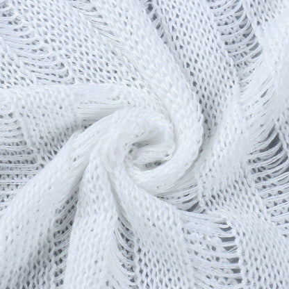 Woolen Perspective Sexy Hot Girl Neck Suspender Vest