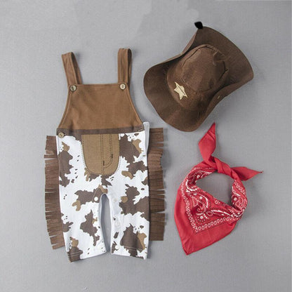 Boys And Girls Jumpsuit Hat Scarf Set