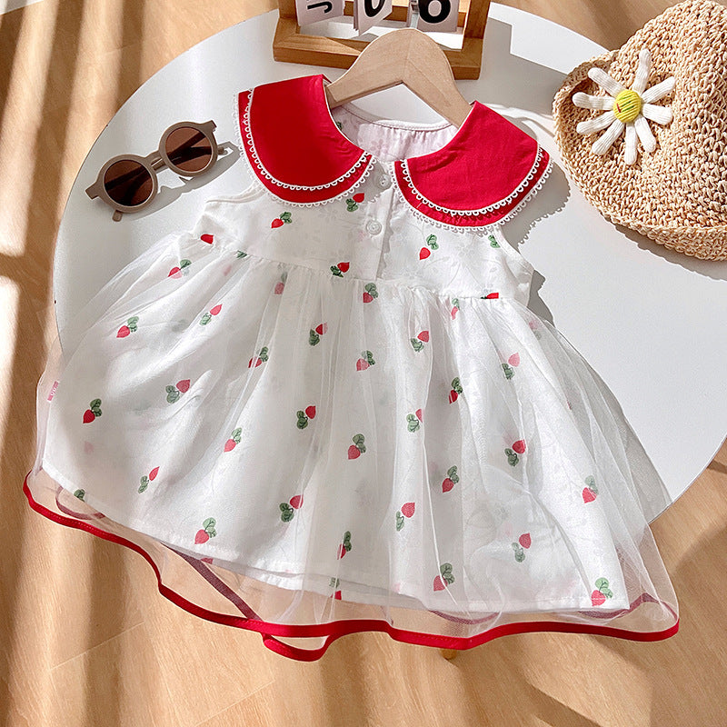 Shawl Trendy Thin Gauze Skirt Princess Cotton Cake Dress