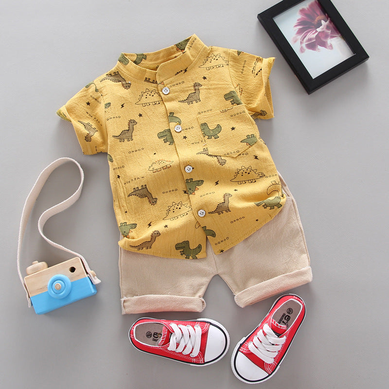 Baby Boy Short Sleeve Suit Personality Shirt Shorts Wholesale