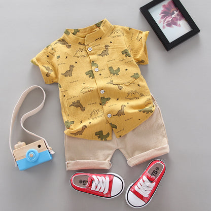 Baby Boy Short Sleeve Suit Personality Shirt Shorts Wholesale