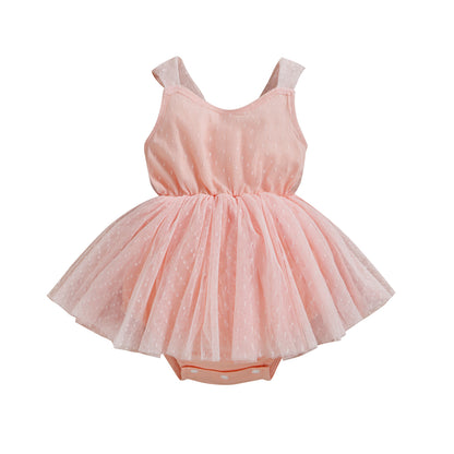 Infant Mesh Spaghetti-strap Dress