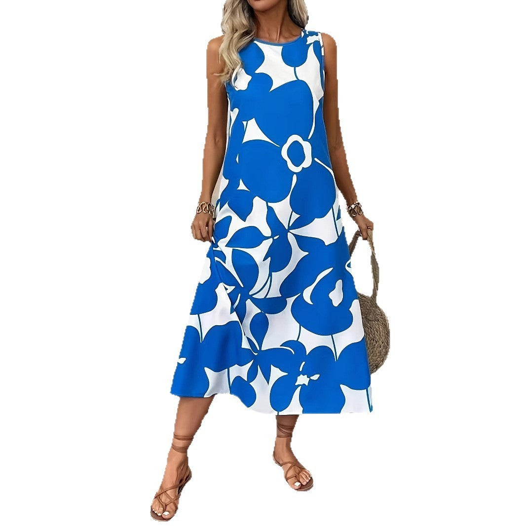 Floral Print Women's Summer Sleeveless Casual Dress