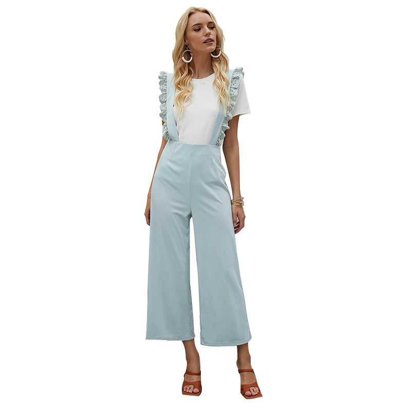 Loose High Waist Drape Casual Women Jumpsuit
