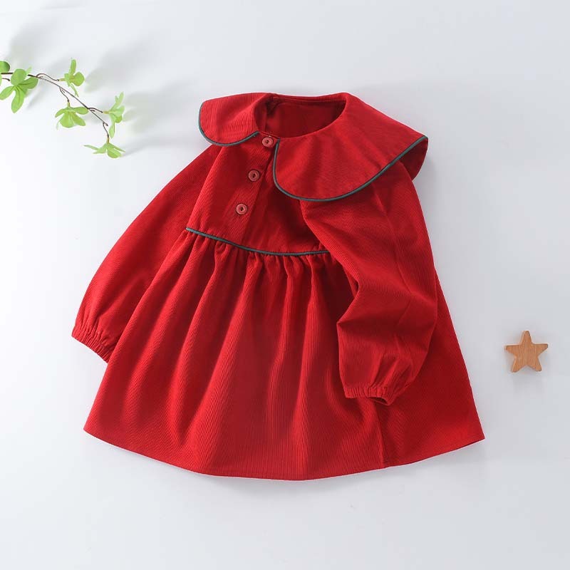 Girls' Corduroy Dress Baby Princess Dress