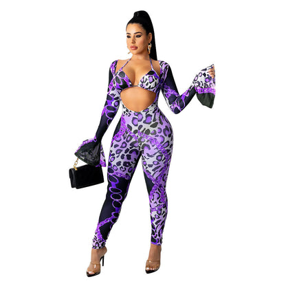 Digital Printed Two-piece Suit Female