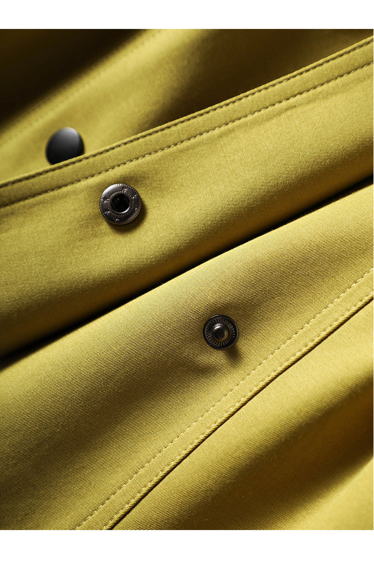 Autumn Fragrance Green Windbreaker Women's Short Waist