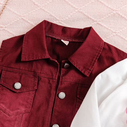 3D Floral Long-sleeved Top With Wide-leg Pants Fashion