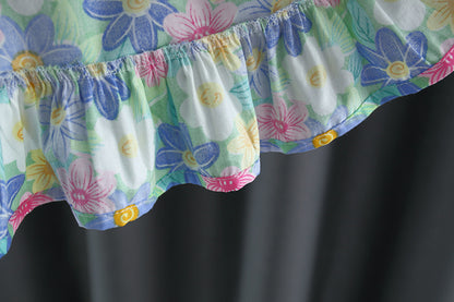 Girls' Printed Big Bow Suspender Dress