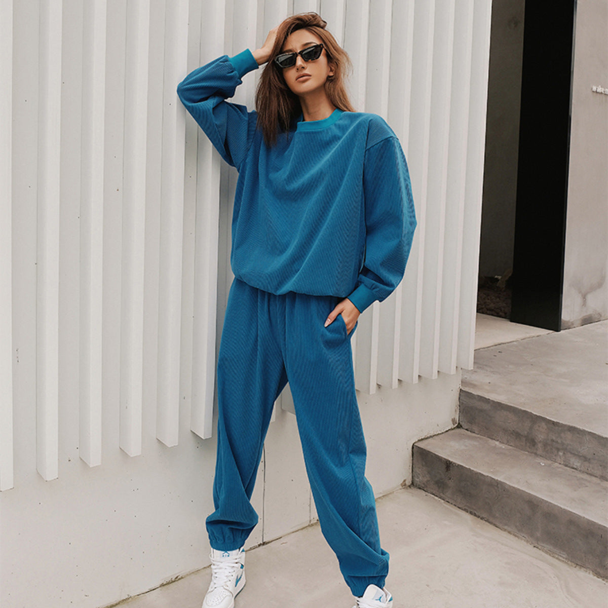 Women's Sports And Leisure Sweater Trousers Suit