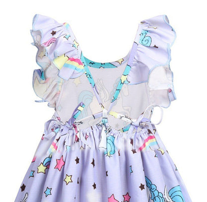 Children's New Backless Strap Cute Dinosaur Dress