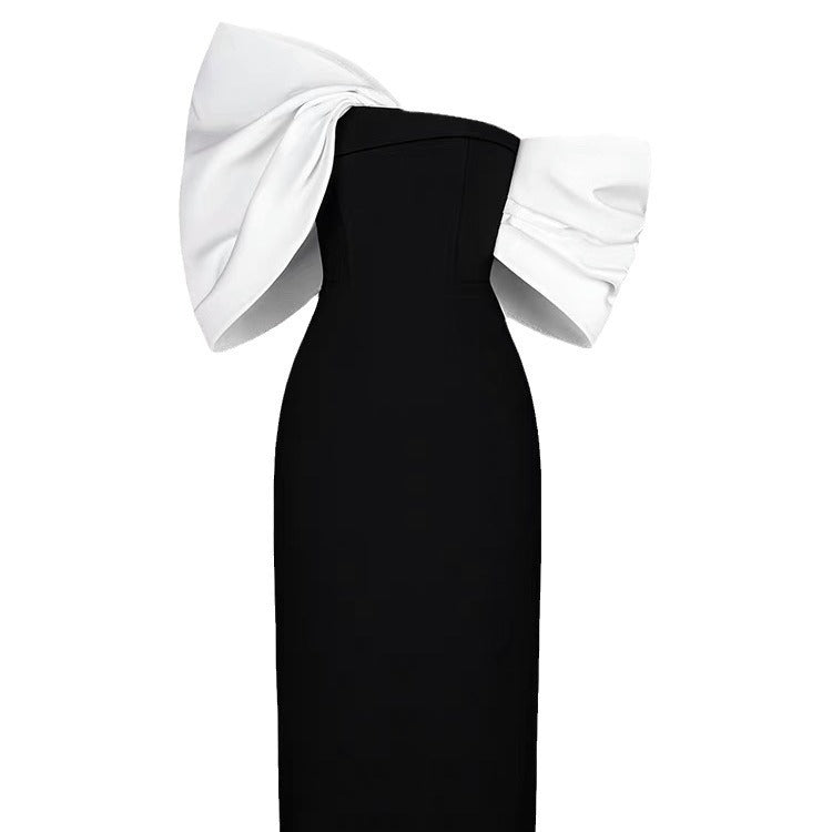 Big Bow Dress Socialite High Waist Office Lady Sheath Skirt