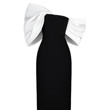 Big Bow Dress Socialite High Waist Office Lady Sheath Skirt