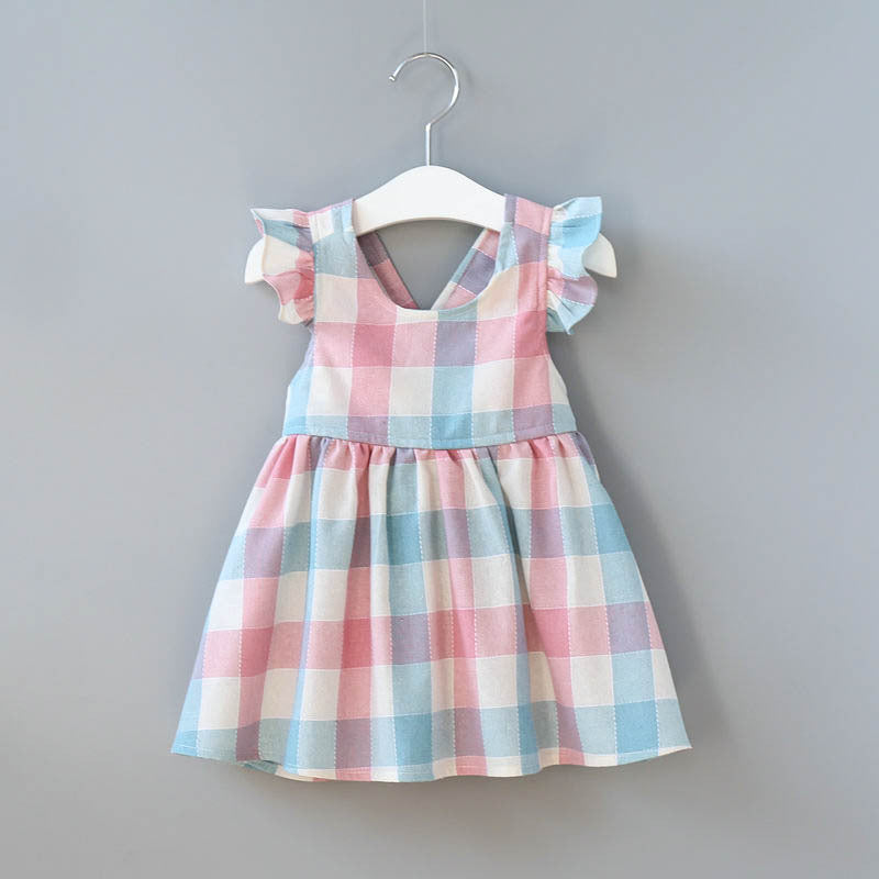 Casual Girls Plaid Children's Skirt