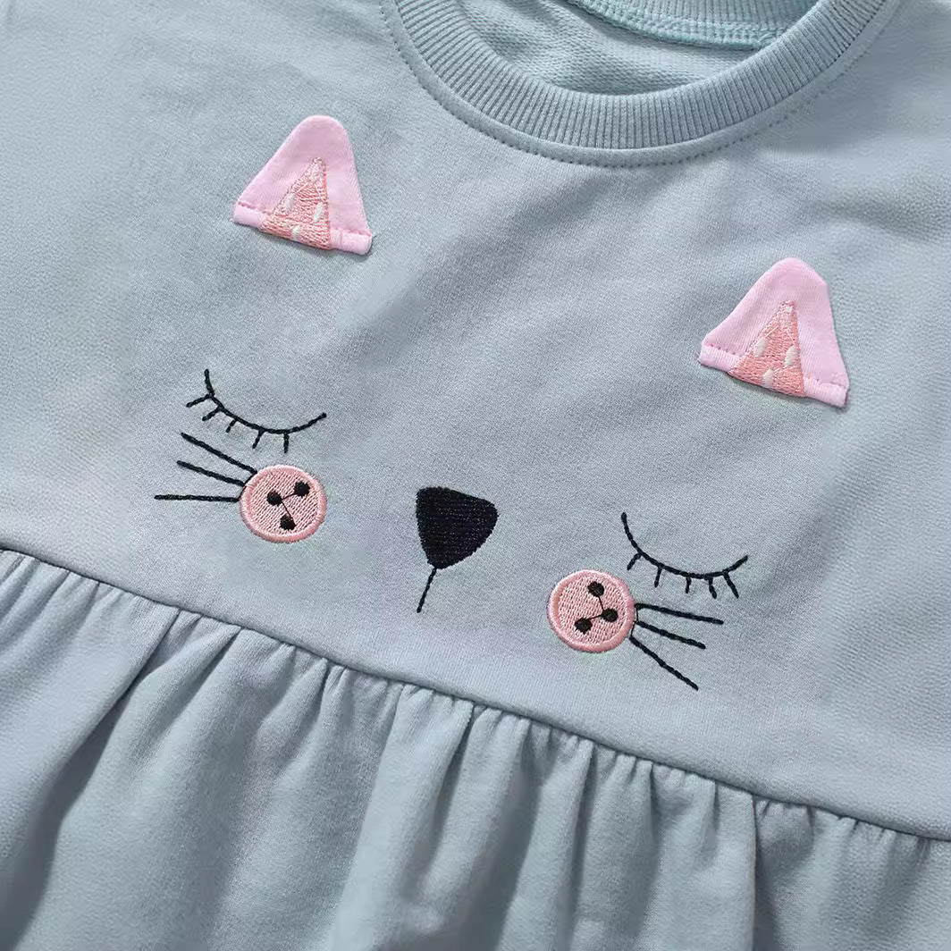 Cartoon Casual Breathable Baby Girls' Sweater Suit