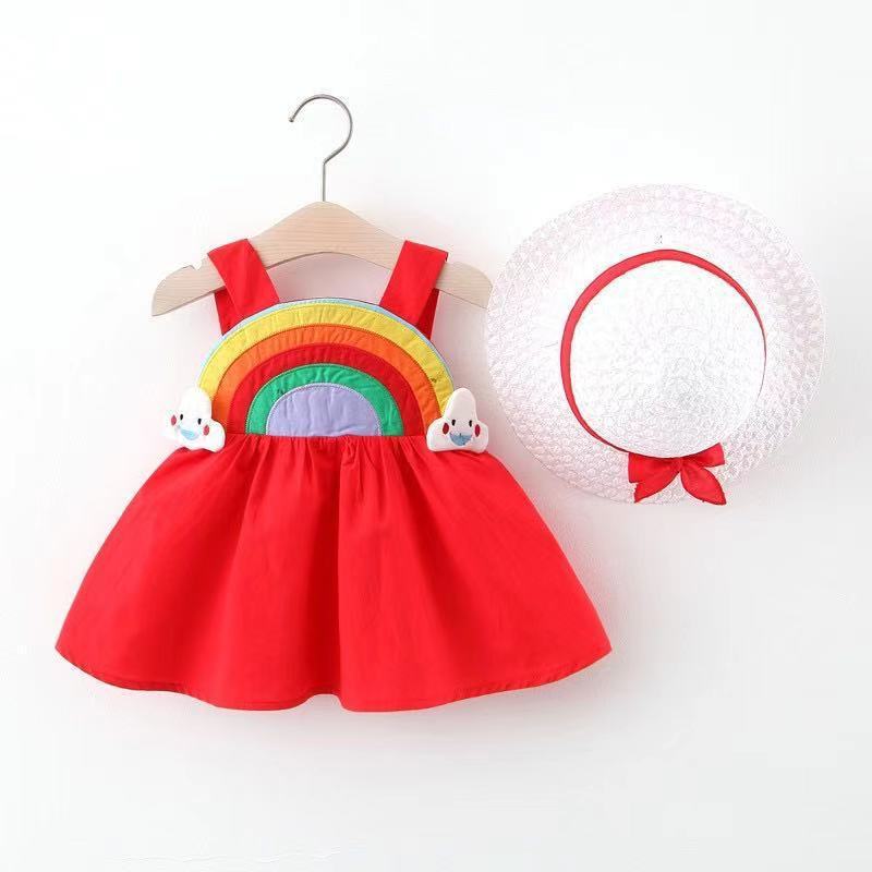 Suspender Skirt Infant Internet Celebrity Color Dress