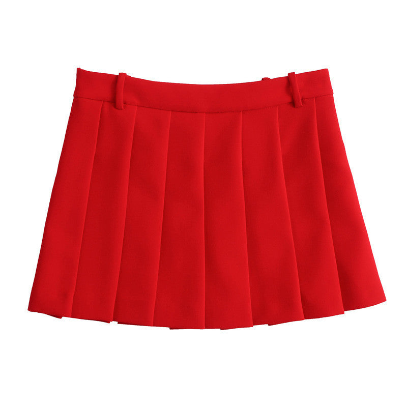 Spring New European And American Style Slim Suit Jacket Skirt Pleated Skirt Outfit