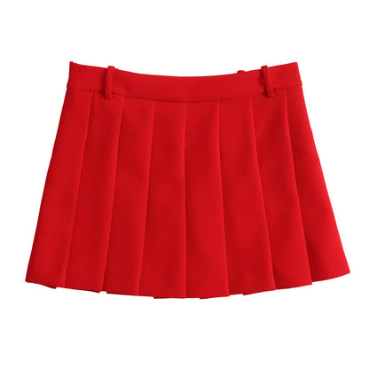 Spring New European And American Style Slim Suit Jacket Skirt Pleated Skirt Outfit