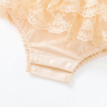 Children's Stitching Lace Yarn Princess Dress