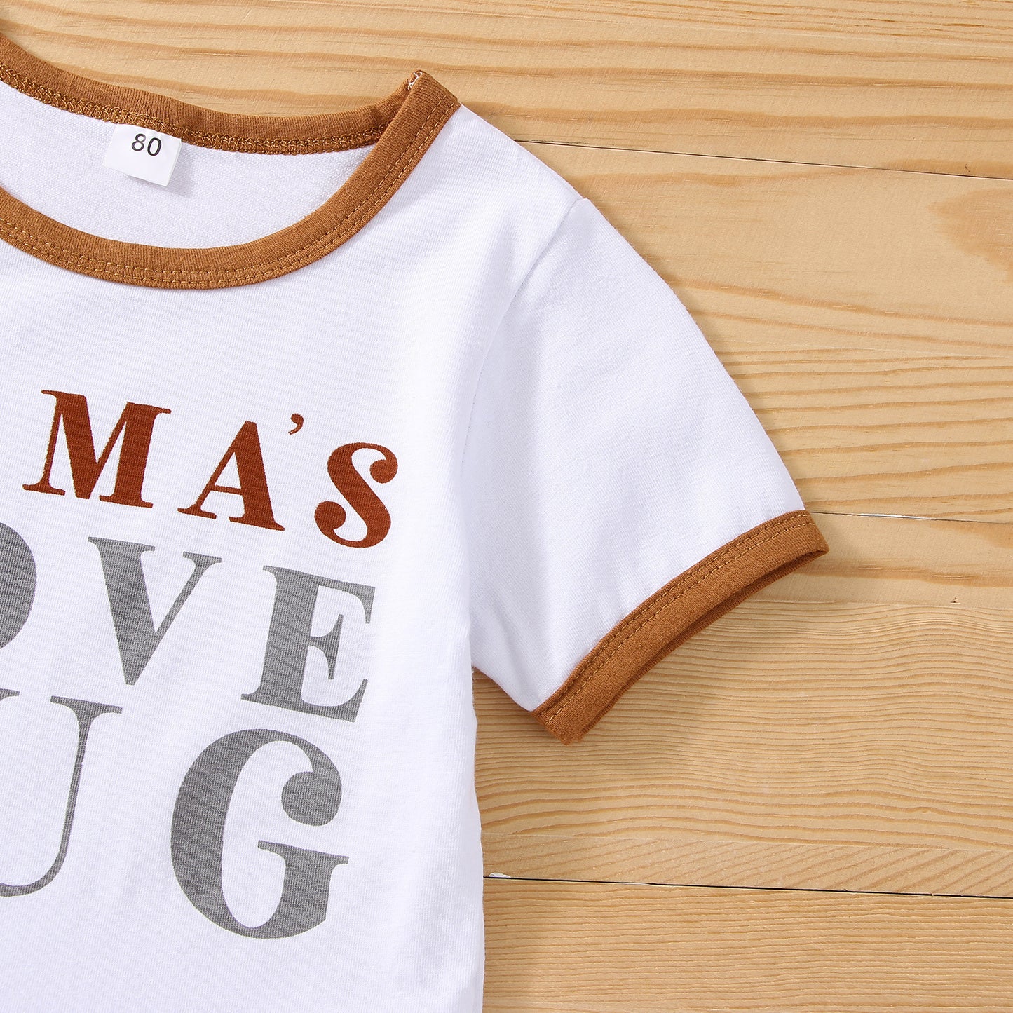 Boys' New Summer White Letter Top