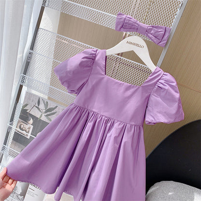 Children's Princess Dress Baby Girl Short Sleeve