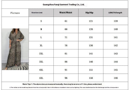 Women's Fashion Leopard Print Casual Jumpsuit