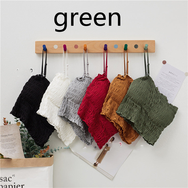 All-match Pleated Short Vest Women's Outer Wear And Inner Wear