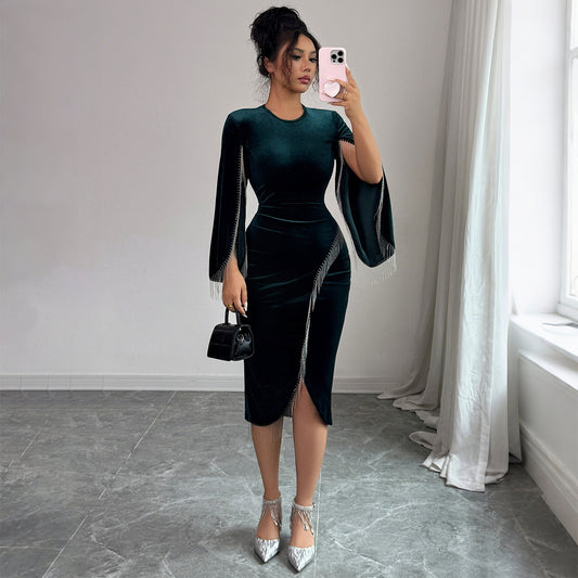 High-end Long Sleeve Dress Women's Clothing