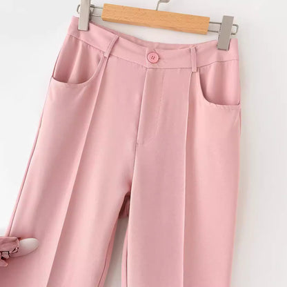 Spring And Summer New Fashion Temperament Series Belt Suit Pants Suit